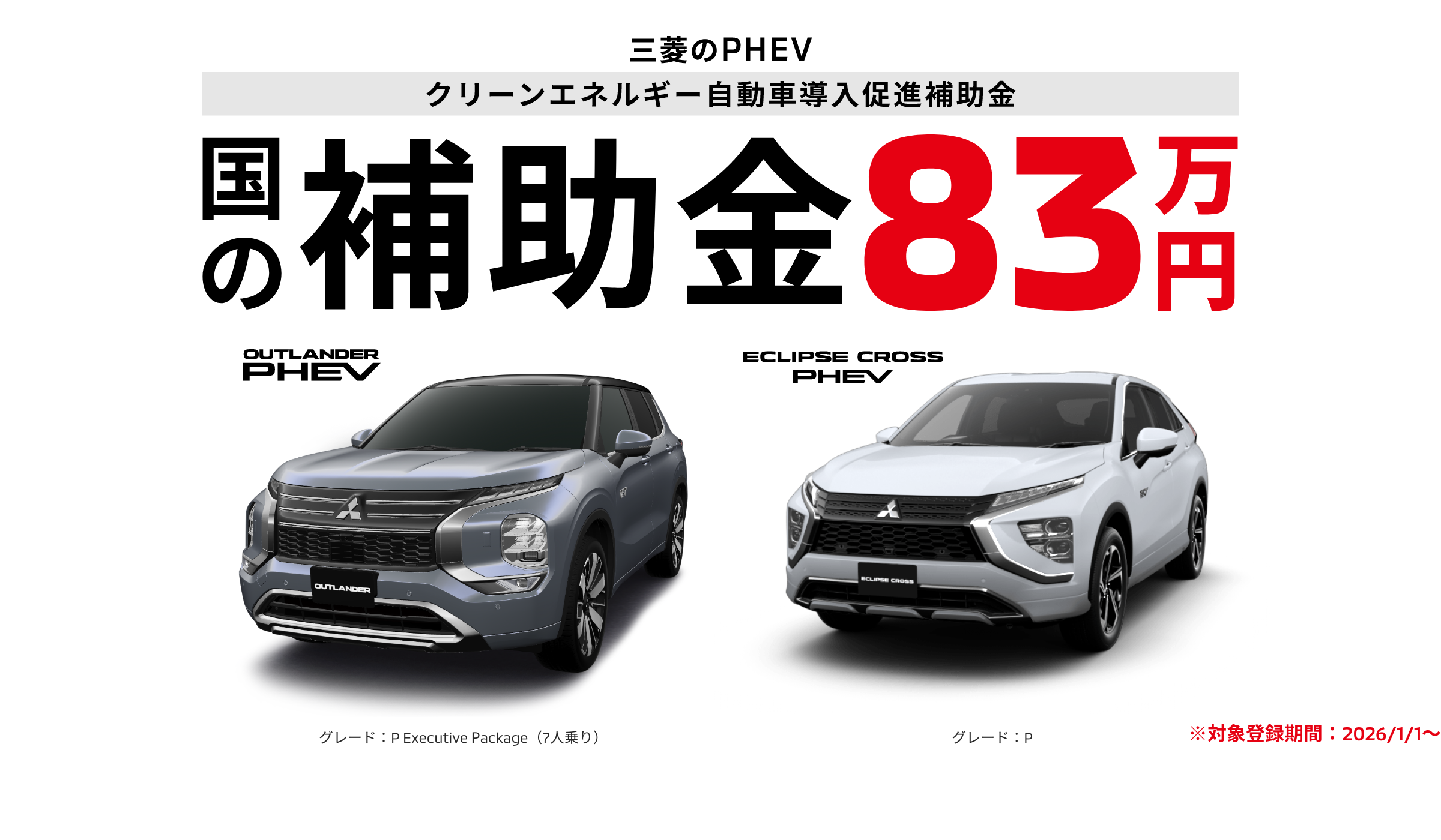 PHEV 国の補助金58万円